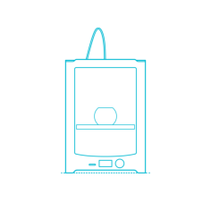 Digital 3D Printers Ultimaker 2 Extended Plus Line Tracing Svg Vector, Free Vectors File